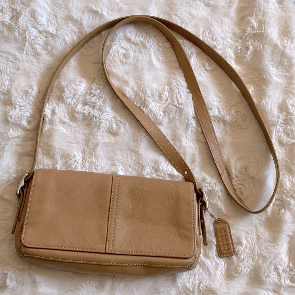 Coach Tan Leather Shoulder Bag